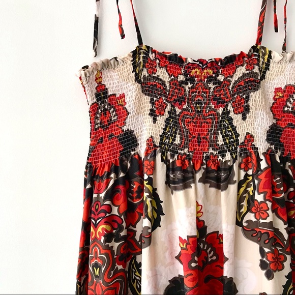 SOLD. J Crew 100% Silk Florentine Print Midi Sun Dress - Picture 2 of 15